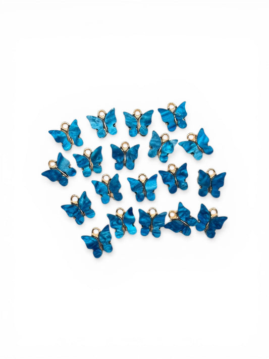 Schmetterlings-Charm zum Anstecken an Haarklammer, filigranes Design | Fairyglim