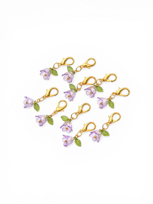 Tulpen-Charm Lila zum Anstecken an Haarklammer | Fairyglim