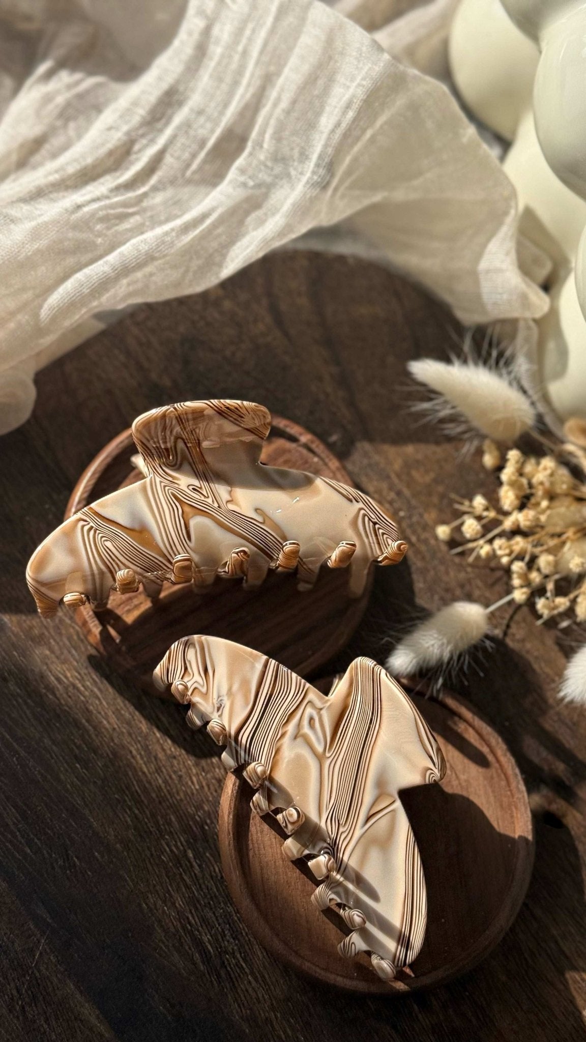 HAARKLAMMER | CARAMEL STONE - Fairyglim