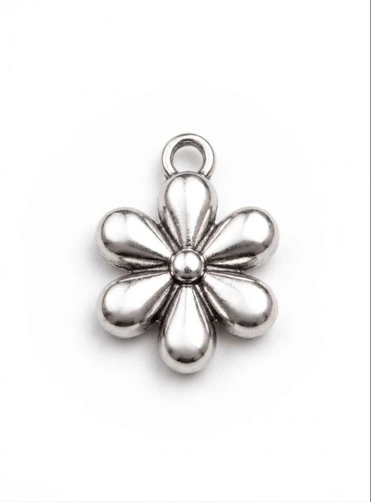 Blüten-Charm Silber zum Anstecken an Haarklammer | Fairyglim