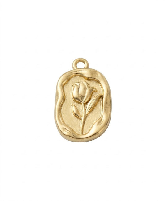 Blüten-Charm Gold für Haarklammer | Fairyglim