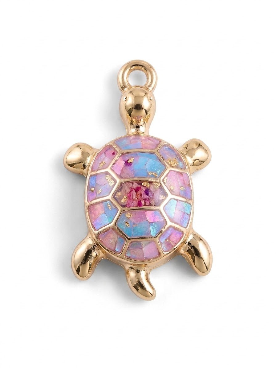 Schildkröten-Charm Bunt für Haarklammer | Fairyglim