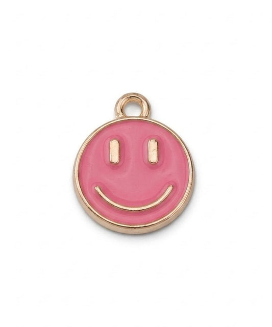 Smiley-Charm Pink für Haarklammer | Fairyglim