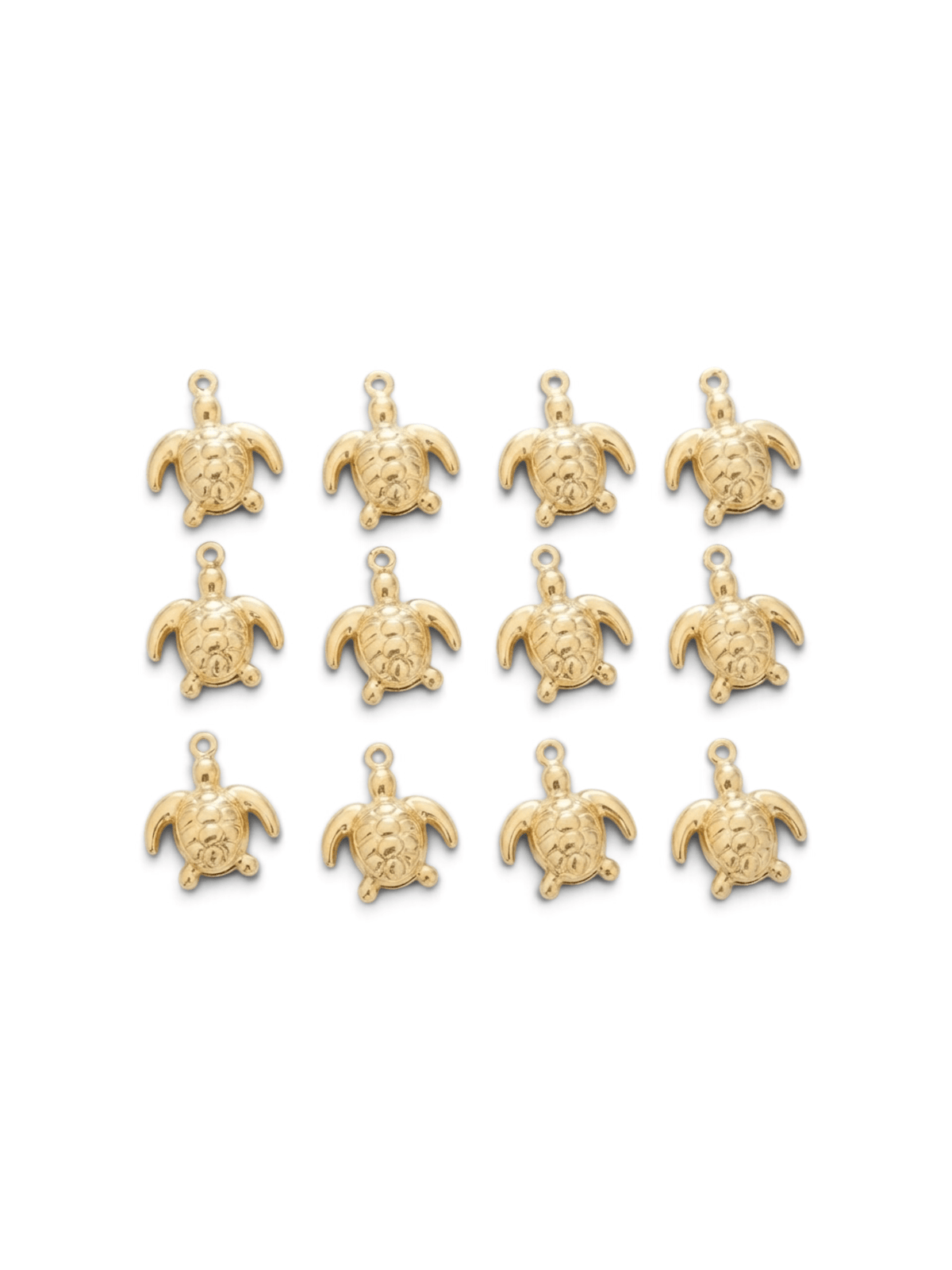 Schildkröten-Charm Gold für Haarklammer | Fairyglim