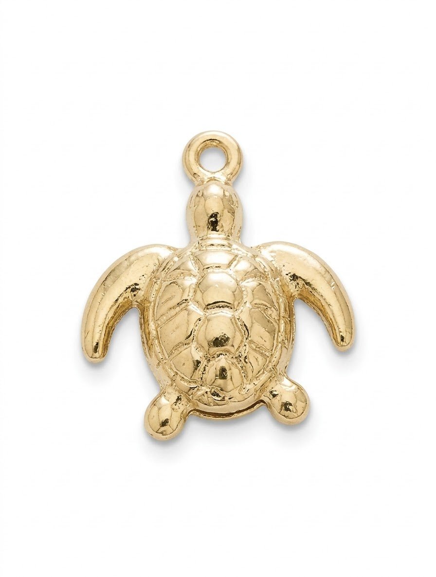 Schildkröten-Charm Gold für Haarklammer | Fairyglim