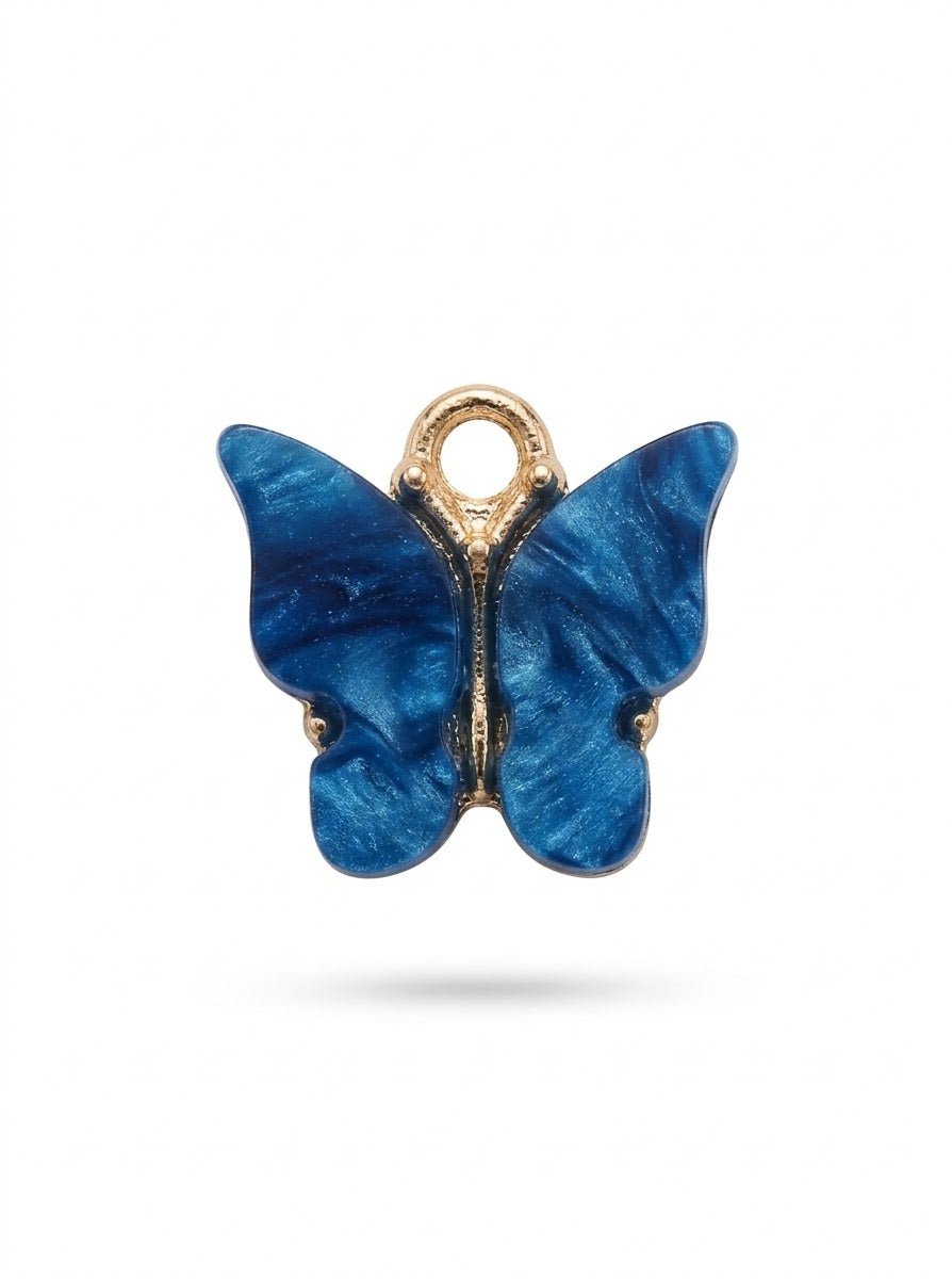 Schmetterlings-Charm zum Anstecken an Haarklammer, filigranes Design | Fairyglim