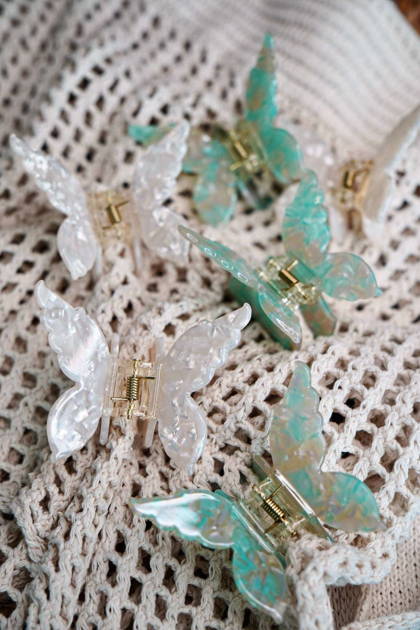 HAARKLAMMER BUTTERFLY | WHITE - Fairyglim