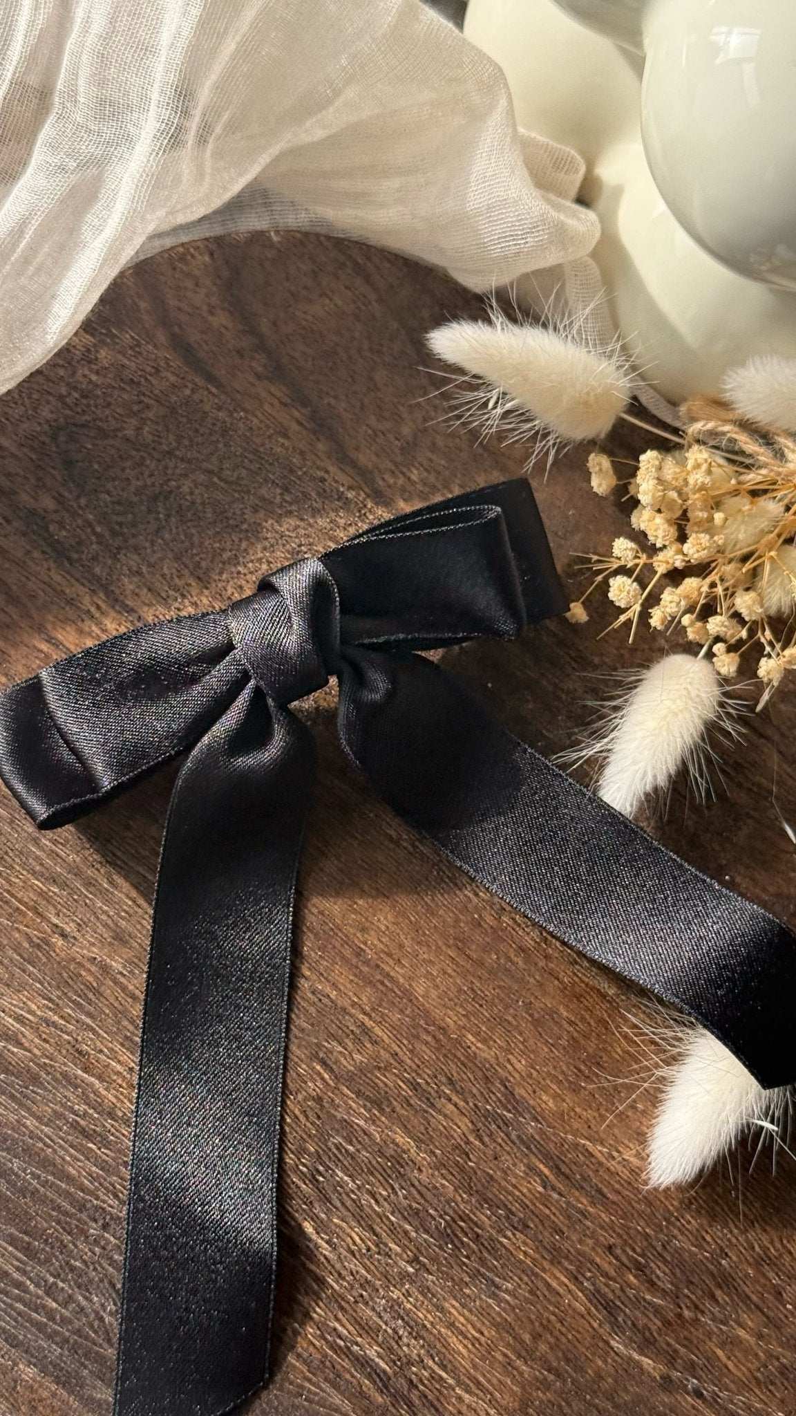 HAARSCHLEIFE | BLACK BOW - Fairyglim