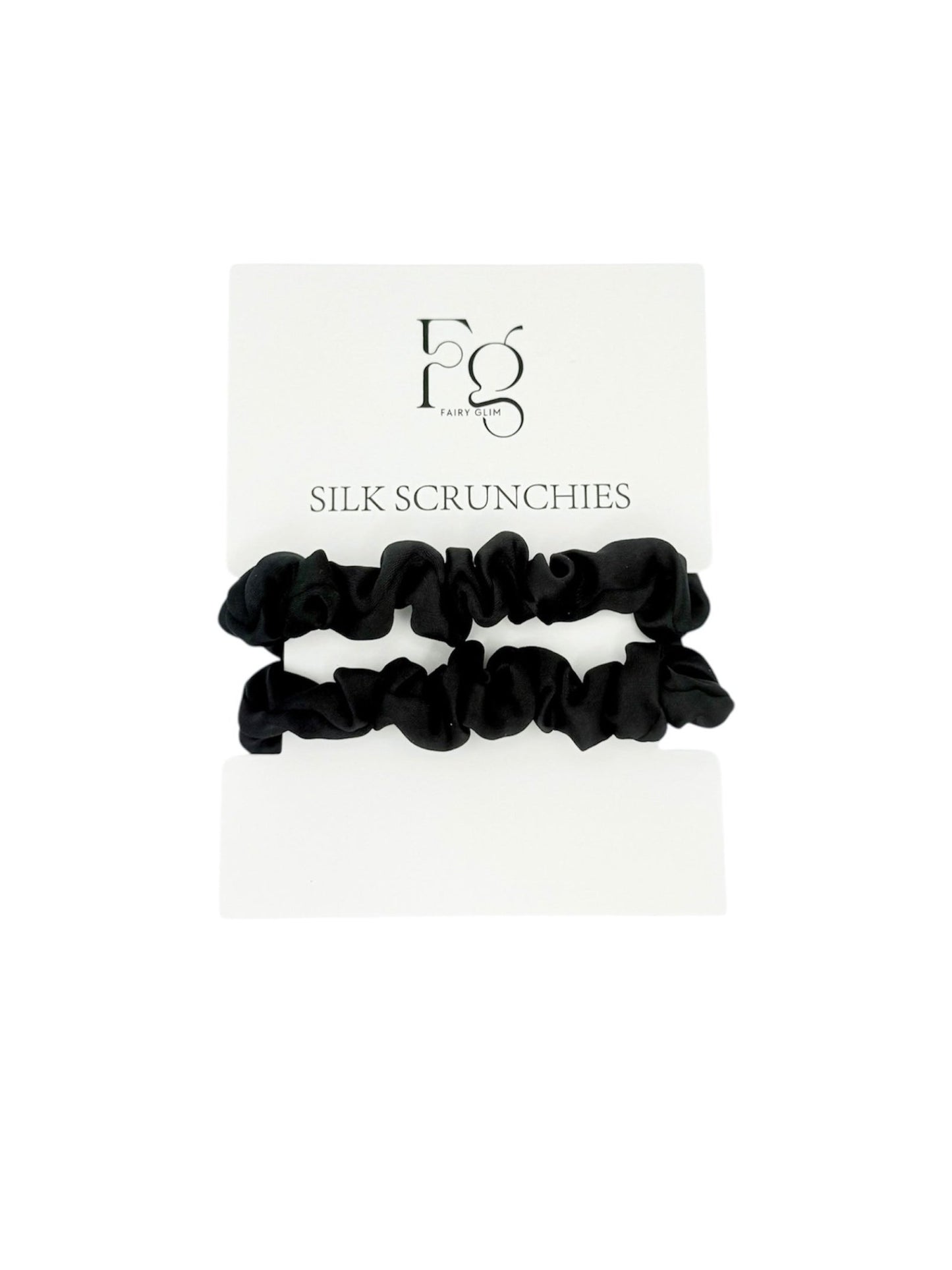 SILK SCRUNCHIE | BLACK - Fairyglim