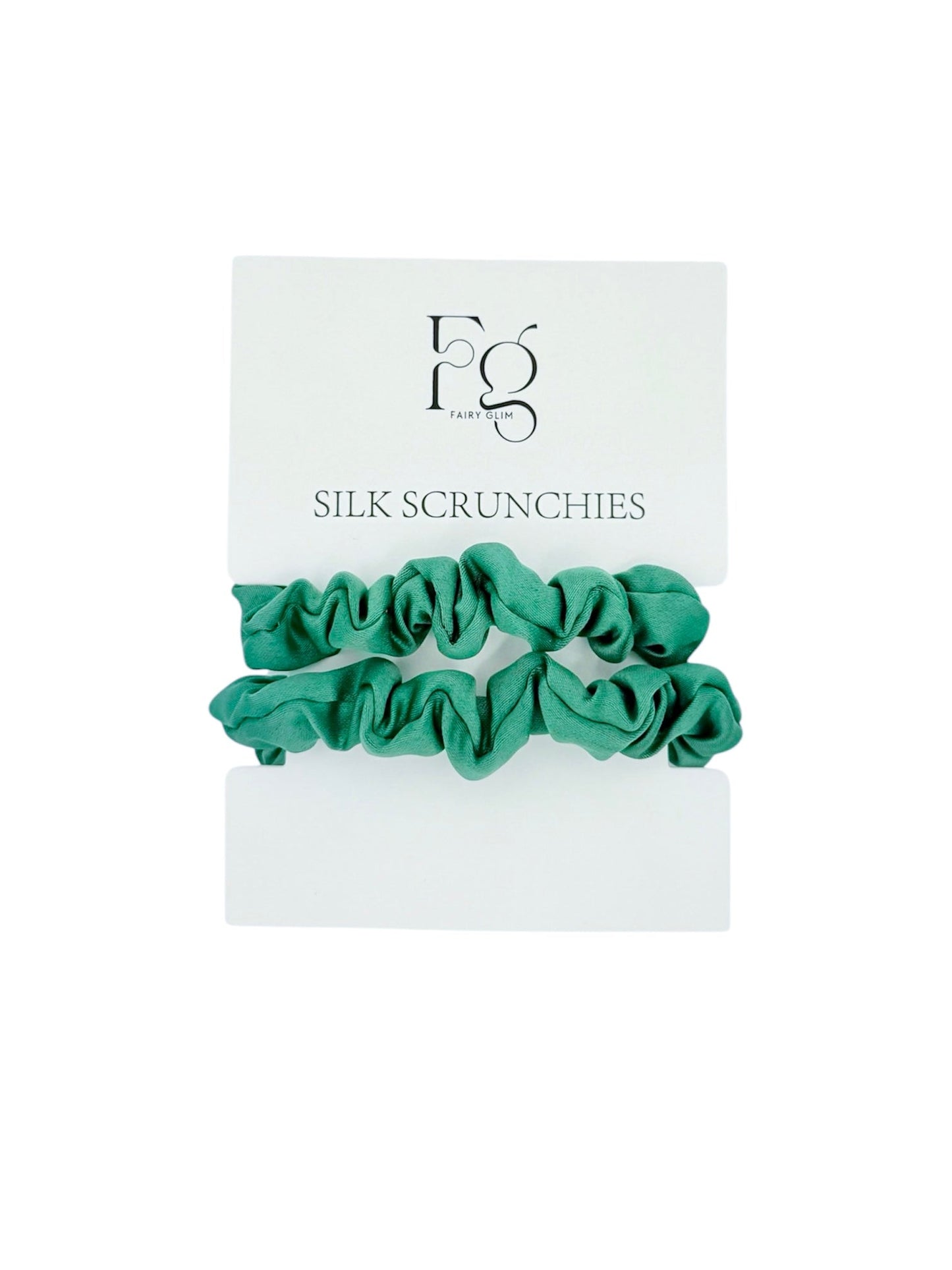 SILK SCRUNCHIE | LEAF GREEN - Fairyglim